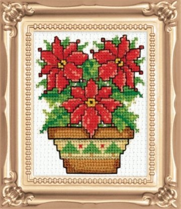 Набір для вишивання хрестиком "Poinsettia//Пуансеттія" Design Works