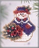 Набор для вышивания "Wintertime Snowlady//Зимняя снежная леди" Mill Hill