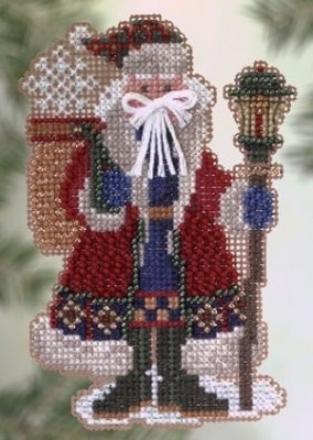 Набір для вишивання "Snow Drift Santa//Сніговий дрифт Санта" Mill Hill