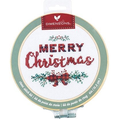 Набір для вишивання хрестиком "Merry Christmas//Щасливого Різдва" DIMENSIONS