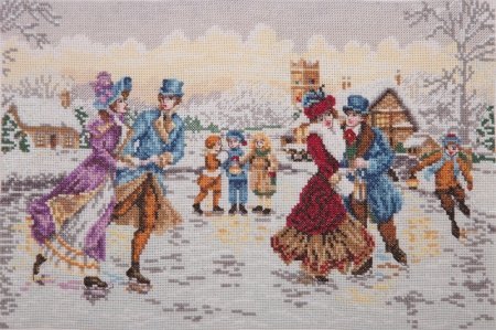 Набір для вишивання "Ковзанка на Різдво (Skaters At Christmas)" ANCHOR MAIA