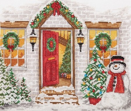 Набор для вышивания "Рождественский прием (Christmas Welcome)" ANCHOR MAIA