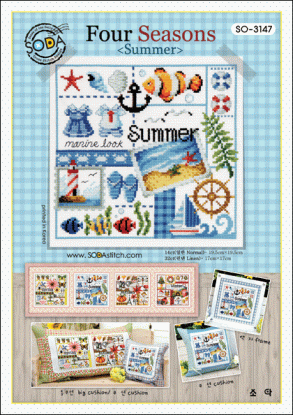 Набор для вышивания (AIDA 14) ''Four Seasons<Summer>//Четыре сезона Лето'' SODA Stitch