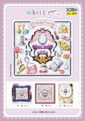 Набор для вышивания (AIDA 14) ''POWDER ROOM//Дамская комната'' SODA Stitch
