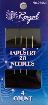 Tapestry 28 (4шт) Набір гобеленових голок для вишивання із золотим вушком Royal (Японія)