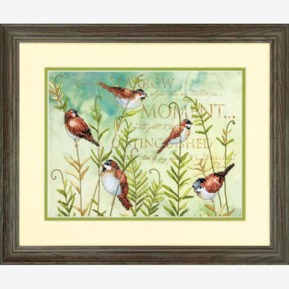 Набір для вишивання хрестиком "Птахи на папороті//Birds on Ferns" DIMENSIONS 70-03248