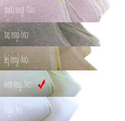 Ткань равномерная 50х90см (32ct) Cream (80% Лен, 20% Полиэстр) Ugur Ipek Italy Linen