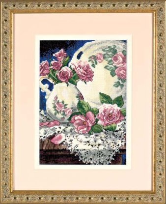 Набір для вишивання хрестиком "Мереживо і троянди//Lace and Roses" DIMENSIONS
