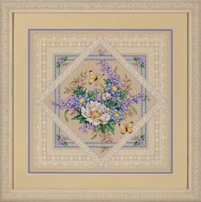 Набір для вишивання хрестиком "Квіти та мереживо//Flowers and Lace" DIMENSIONS