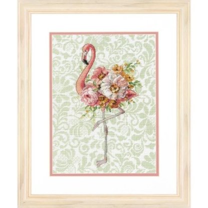 Набір для вишивання хрестиком "Floral Flamingo//Фламінго в квітах" DIMENSIONS